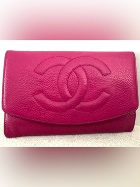 CHANEL Pink Caviar CC Wallet Authentication Card & Serial Sticker